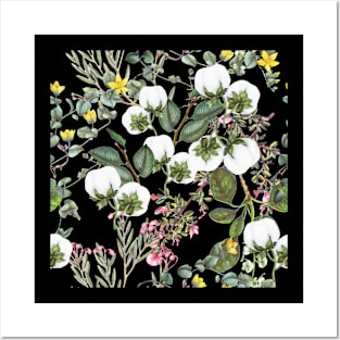 Rustic Wild Flower Pattern Posters and Art